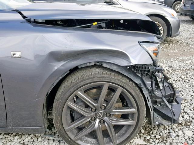 JTHBA1D25K5087017 - 2019 LEXUS IS 300 GRAY photo 9