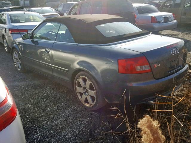 WUARL48H95K902225 - 2005 AUDI S4 QUATTRO SILVER photo 3