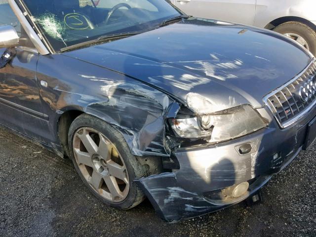 WUARL48H95K902225 - 2005 AUDI S4 QUATTRO SILVER photo 9