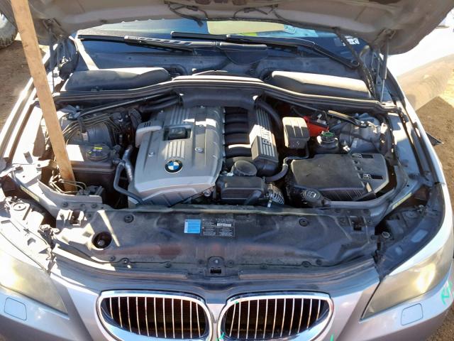 WBANE53587CK91803 - 2007 BMW 525 I GRAY photo 7