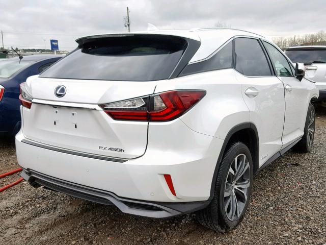 2T2BGMCA1JC023709 - 2018 LEXUS RX 450H WHITE photo 4