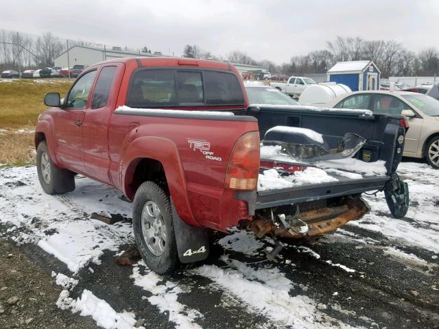 5TEUU42N57Z375852 - 2007 TOYOTA TACOMA ACC RED photo 3