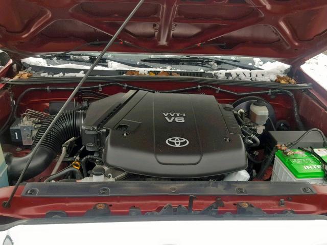 5TEUU42N57Z375852 - 2007 TOYOTA TACOMA ACC RED photo 7