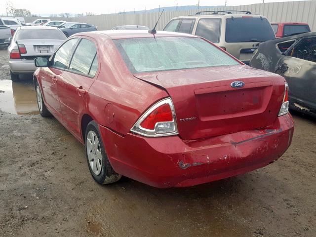 3FAHP06Z78R216790 - 2008 FORD FUSION S RED photo 3