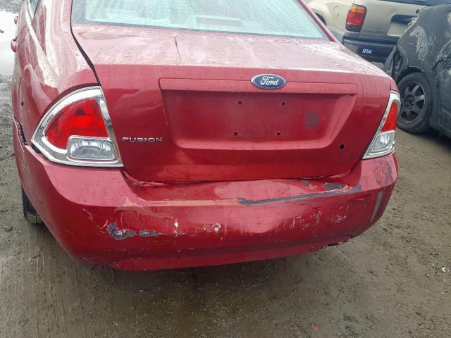 3FAHP06Z78R216790 - 2008 FORD FUSION S RED photo 9