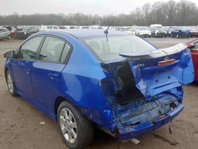 3N1AB6AP0AL701495 - 2010 NISSAN SENTRA 2.0 BLUE photo 3