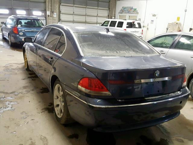 WBAGN63483DR11849 - 2003 BMW 745 LI BLUE photo 3