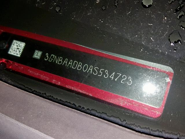 3GNBAADB0AS534723 - 2010 CHEVROLET HHR LS 勃艮第红 照片 10