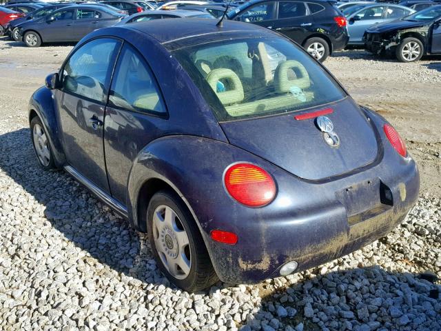 3VWDD21C21M463571 - 2001 VOLKSWAGEN NEW BEETLE ლურჯი ფოტო 3