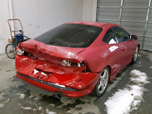 JH4DC53085S012134 - 2005 ACURA RSX TYPE-S RED photo 4