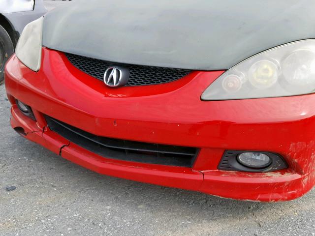 JH4DC53085S012134 - 2005 ACURA RSX TYPE-S RED photo 9