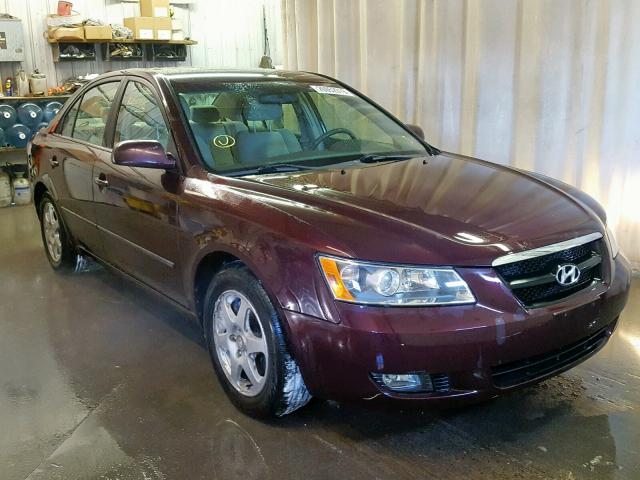 5NPEU46F26H036748 - 2006 HYUNDAI SONATA GLS MAROON photo 1