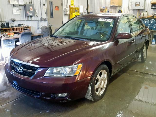 5NPEU46F26H036748 - 2006 HYUNDAI SONATA GLS MAROON photo 2