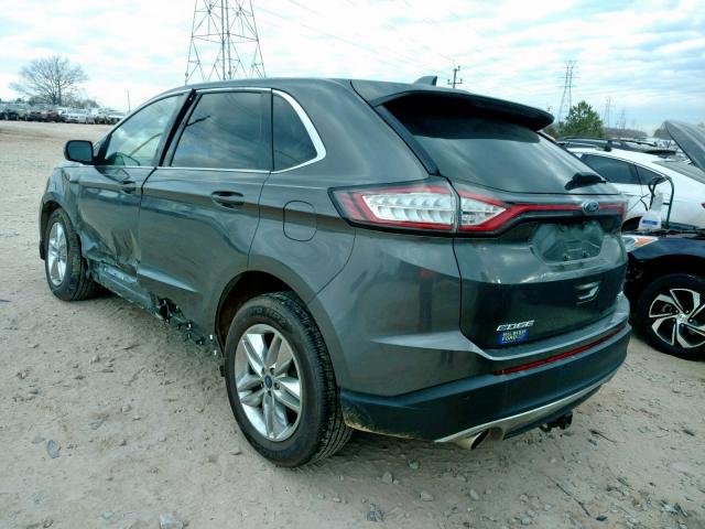 2FMTK4J9XFBC37030 - 2015 FORD EDGE SEL GRAY photo 3