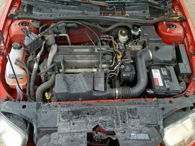 1G1JH12F737277673 - 2003 CHEVROLET CAVALIER L RED photo 7