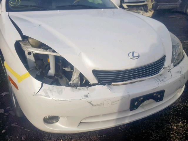 JTHBA30G565169235 - 2006 LEXUS ES 330 WHITE photo 9