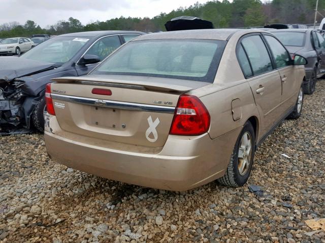 1G1ZT54875F234516 - 2005 CHEVROLET MALIBU LS GOLD photo 4