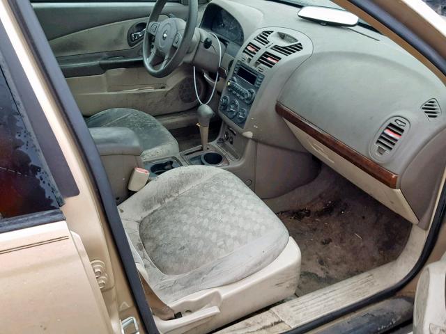 1G1ZT54875F234516 - 2005 CHEVROLET MALIBU LS GOLD photo 5