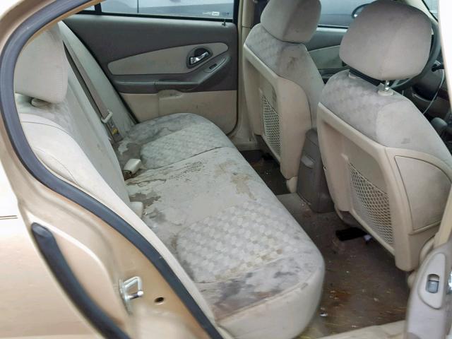 1G1ZT54875F234516 - 2005 CHEVROLET MALIBU LS GOLD photo 6
