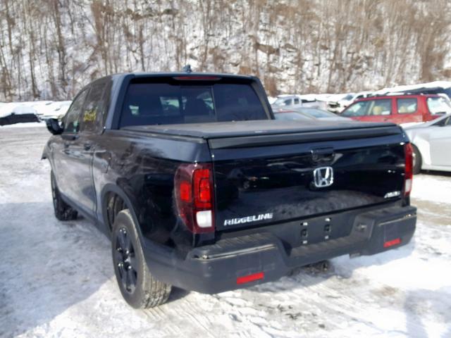 5FPYK3F81KB000841 - 2019 HONDA RIDGELINE BLACK photo 3