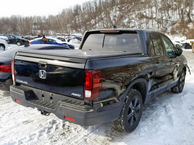 5FPYK3F81KB000841 - 2019 HONDA RIDGELINE BLACK photo 4