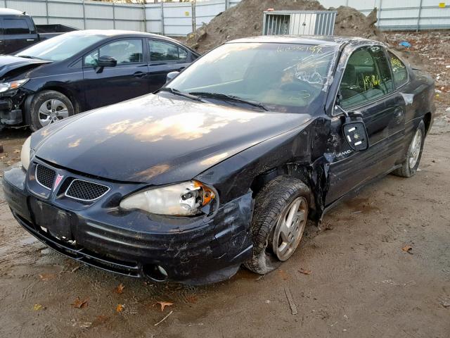 1G2NF12E5YM838150 - 2000 PONTIAC GRAND AM S BLACK photo 2