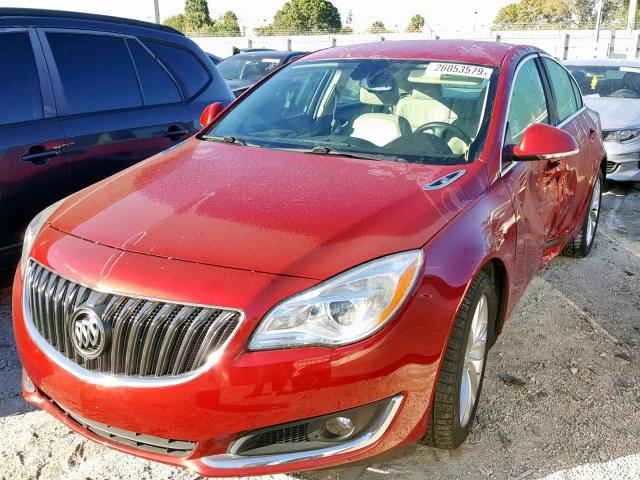 2G4GK5EX2E9307142 - 2014 BUICK REGAL RED photo 2