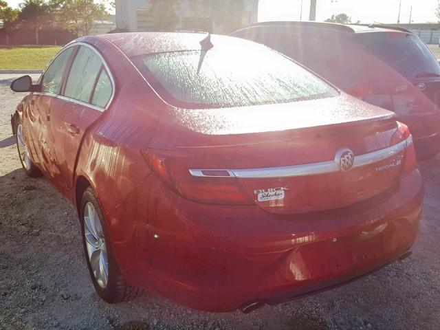 2G4GK5EX2E9307142 - 2014 BUICK REGAL RED photo 3