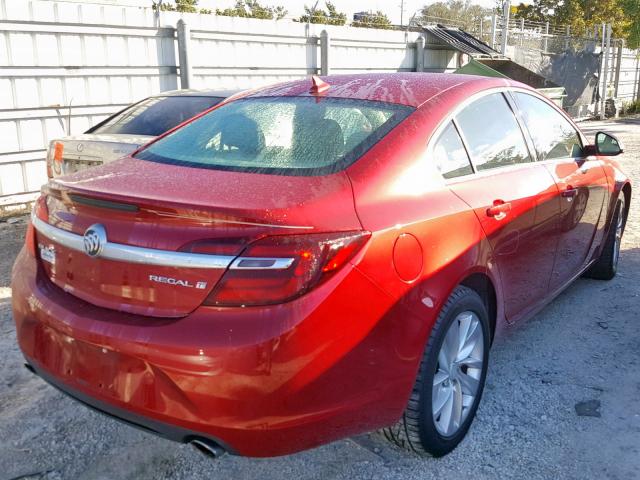 2G4GK5EX2E9307142 - 2014 BUICK REGAL RED photo 4