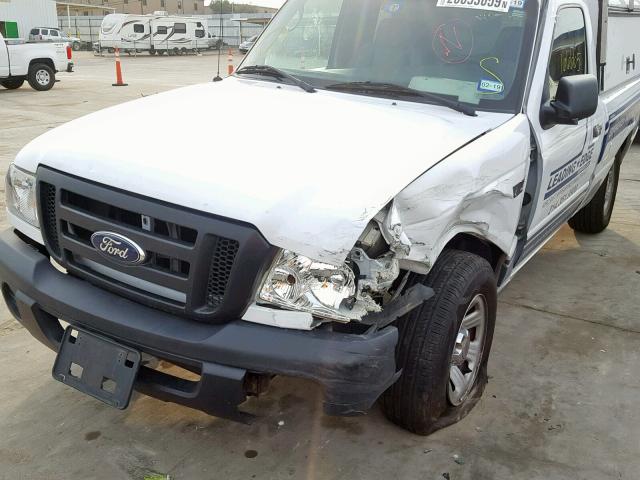 1FTYR10D29PA62988 - 2009 FORD RANGER WHITE photo 9