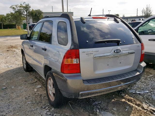 KNDJF724277346449 - 2007 KIA SPORTAGE L SILVER photo 3