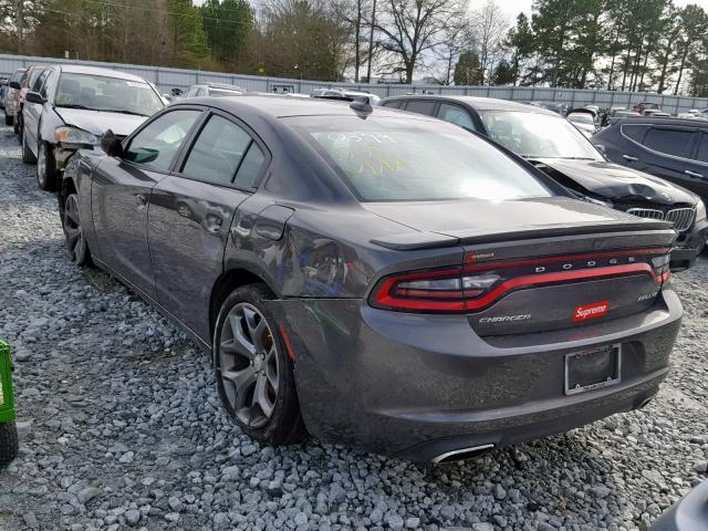 2C3CDXHG5FH890399 - 2015 DODGE CHARGER SX GRAY photo 3