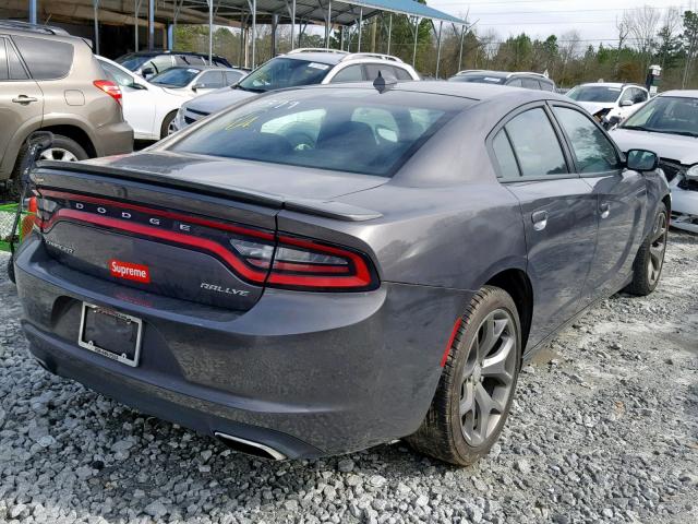 2C3CDXHG5FH890399 - 2015 DODGE CHARGER SX GRAY photo 4