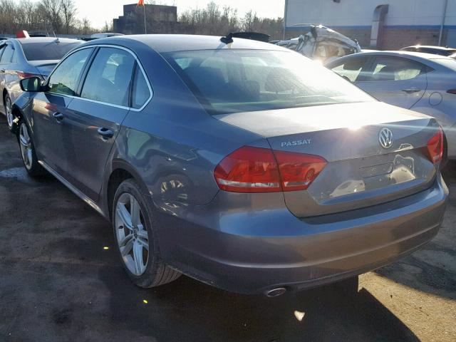 1VWBN7A31EC012494 - 2014 VOLKSWAGEN PASSAT SE GRAY photo 3