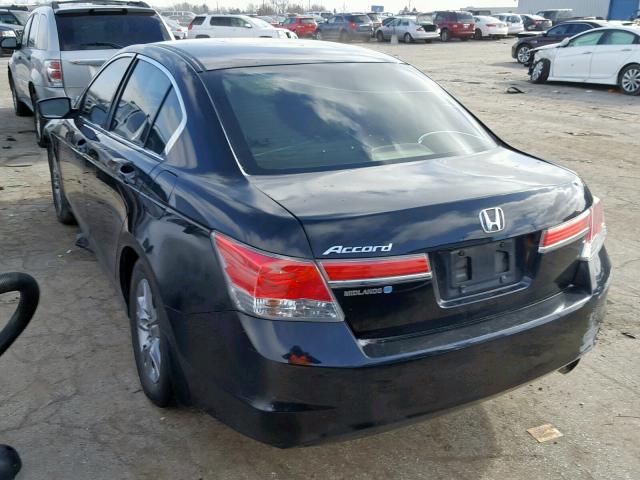 1HGCP2F40CA133808 - 2012 HONDA ACCORD LXP BLACK photo 3