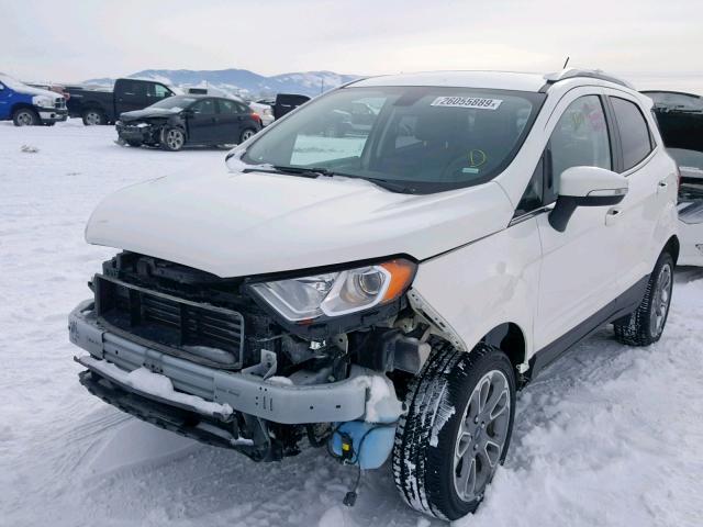 MAJ6P1WL3JC201636 - 2018 FORD ECOSPORT T WHITE photo 2