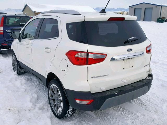 MAJ6P1WL3JC201636 - 2018 FORD ECOSPORT T WHITE photo 3