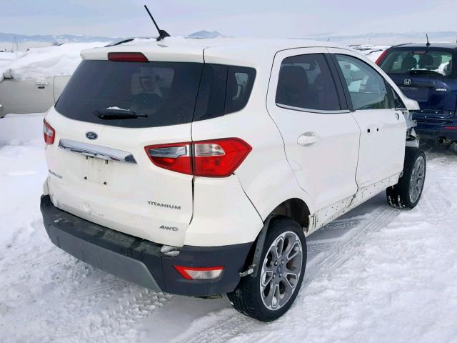 MAJ6P1WL3JC201636 - 2018 FORD ECOSPORT T WHITE photo 4