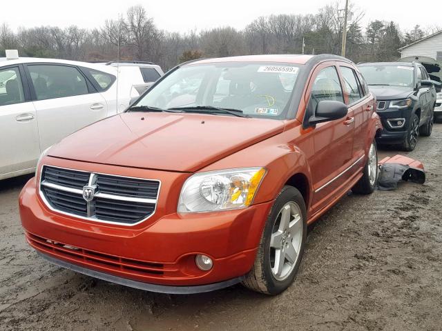 1B3HE78K47D260635 - 2007 DODGE CALIBER R/ ORANGE photo 2