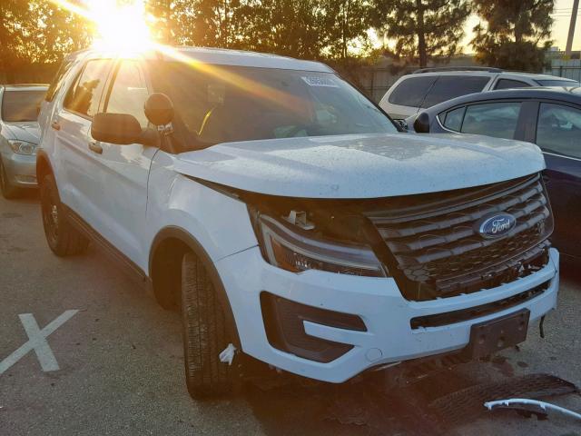 1FM5K8AR1HGD06604 - 2017 FORD EXPLORER P WHITE photo 1