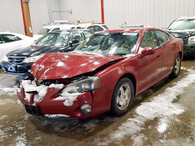 2G2WP522741282234 - 2004 PONTIAC GRAND PRIX MAROON photo 2