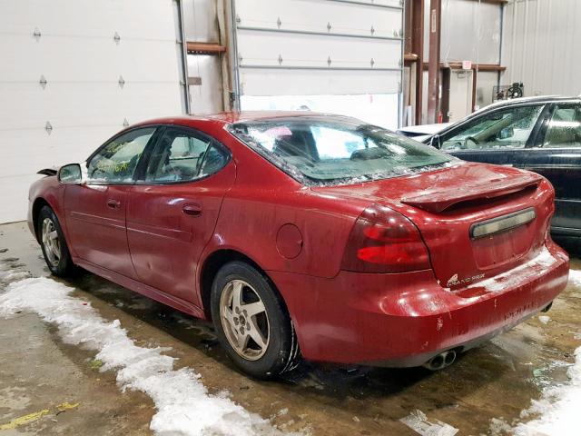 2G2WP522741282234 - 2004 PONTIAC GRAND PRIX MAROON photo 3
