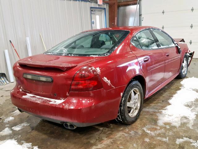 2G2WP522741282234 - 2004 PONTIAC GRAND PRIX MAROON photo 4