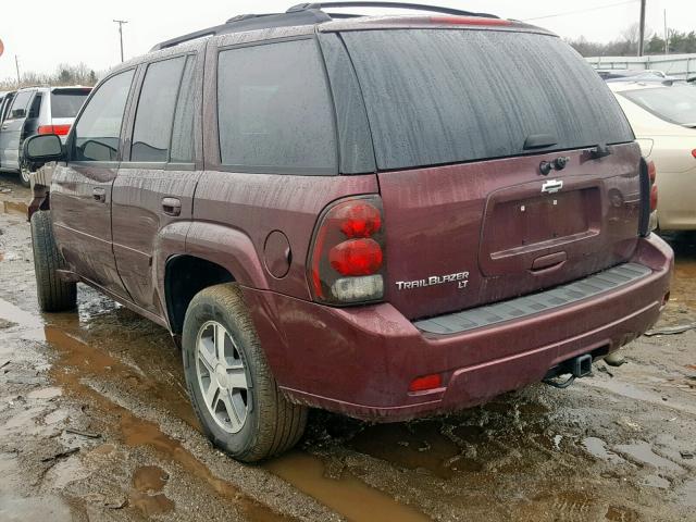 1GNDS13S772110712 - 2007 CHEVROLET TRAILBLAZE BURGUNDY photo 3