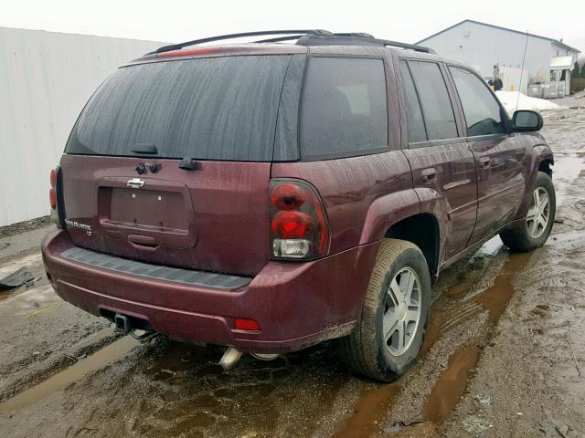 1GNDS13S772110712 - 2007 CHEVROLET TRAILBLAZE BURGUNDY photo 4