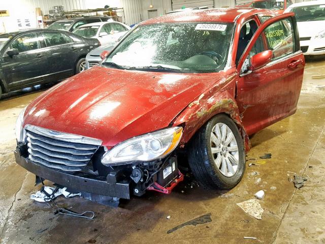 1C3CCBBB5CN139972 - 2012 CHRYSLER 200 TOURIN RED photo 2