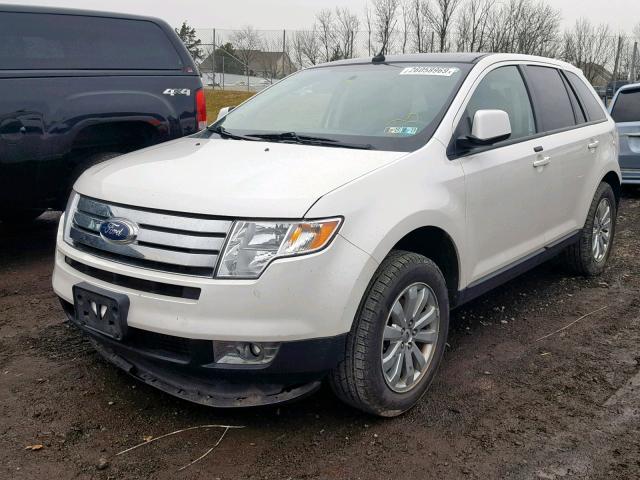 2FMDK4JC8ABB61963 - 2010 FORD EDGE SEL WHITE photo 2