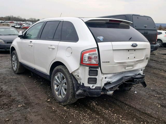 2FMDK4JC8ABB61963 - 2010 FORD EDGE SEL WHITE photo 3