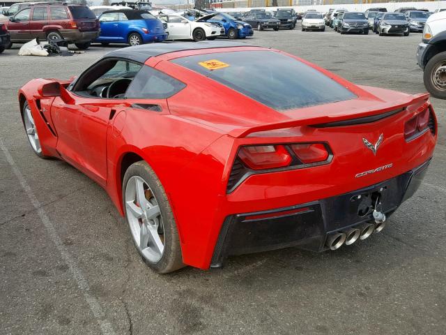 1G1YA2D73E5129436 - 2014 CHEVROLET CORVETTE S RED photo 3