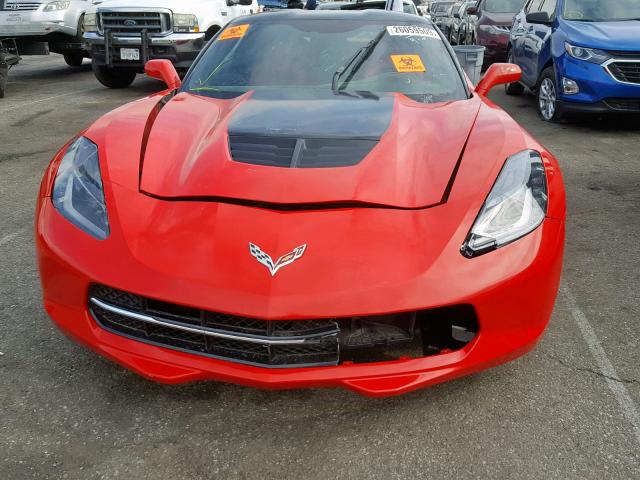 1G1YA2D73E5129436 - 2014 CHEVROLET CORVETTE S RED photo 9